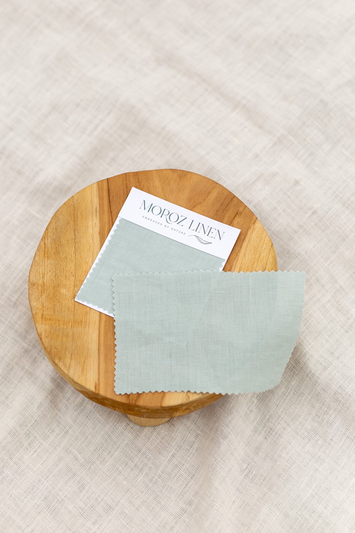 Set of linen fabric samples